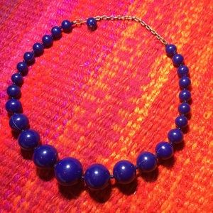 Authentic Vintage 60s Retro Indigo Necklace